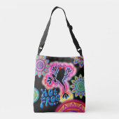 Hot Frog Surf psychedelische Kreuzkörpertasche sch Tragetaschen Mit Langen Trägern (Rückseite)