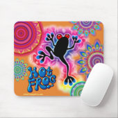 Hot Frog Surf psychedelische Maus matt gelb Mousepad (Mit Mouse)