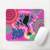 Hot Frog Surf psychedelische Maus matt pink. Mousepad (Mit Mouse)