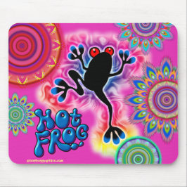 Hot Frog Surf psychedelische Maus matt pink. Mousepad