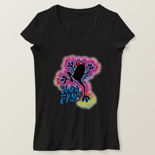 Hot Frog Surf psychedelisches T-Shirt (Design vorne)