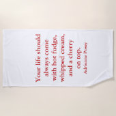 Hot Fudge Beach Handtuch (Vorderseite)