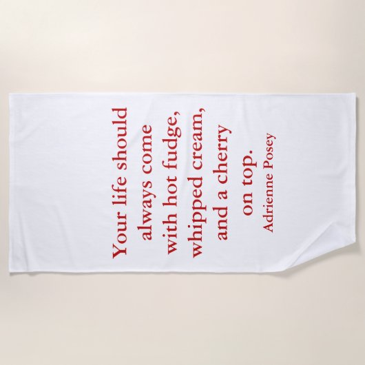 Hot Fudge Beach Handtuch (Vorderseite)
