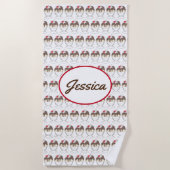 Hot Fudge Ice Cream Sundae Creme Strandtuch (Vorderseite)