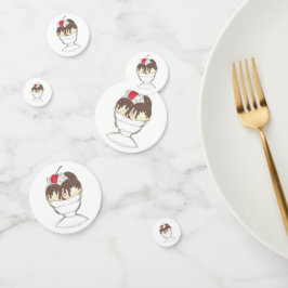 Hot Fudge Ice Cream Sundae Dessert Scoop Shop Konfetti