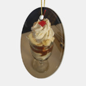 Hot Fudge Ice Cream Sundae Keramik Ornament (Links)