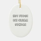 Hot Fudge Ice Cream Sundae Keramik Ornament (Hinten)