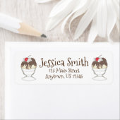 Hot Fudge Sundae Ice Cream Address Labels (Insitu)