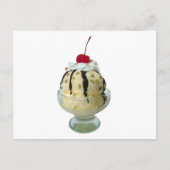 Hot Fudge Sundae Postkarte (Vorderseite)