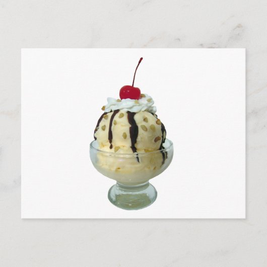 Hot Fudge Sundae Postkarte (Vorderseite)