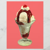 Hot Fudge Sundae Retro Ice Creme Flyer (Vorne)