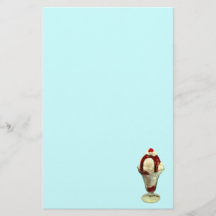 Hot Fudge Sundae Retro Stationierung Briefpapier