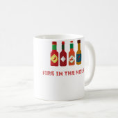 Hot Funny Foodie Spicy Hot Chilli Pepper Sauce Kaffeetasse (VorderseiteRechts)