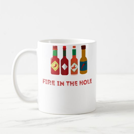Hot Funny Foodie Spicy Hot Chilli Pepper Sauce Kaffeetasse (Links)