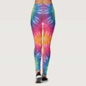 Hot Gefärbte Krawatte Regenbogen Swirke Leggings (Rückseite)