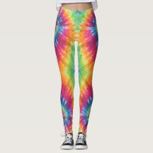 Hot Gefärbte Krawatte Regenbogen Swirke Leggings