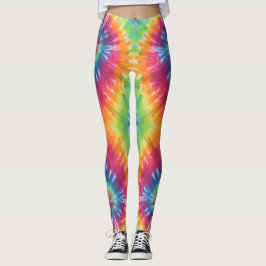 Hot Gefärbte Krawatte Regenbogen Swirke Leggings