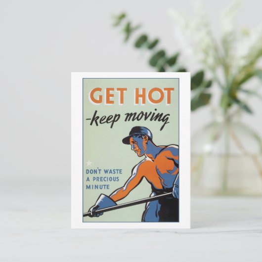 Hot Get Postkarte (Stehend Vorderseite)