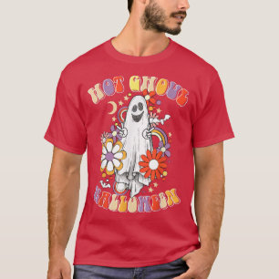 Hot Ghoul Groovy Halloween Hippie Boo Crew T-Shirt