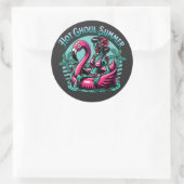 Hot-Ghoul-Sommer Runder Aufkleber (Tasche)