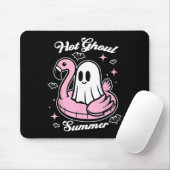Hot Ghoul Summer Flamingo Ghost Summerween Mousepad (Mit Mouse)