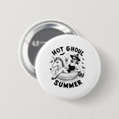 Hot Ghoul Summer Funny Halloween Outdoor Kostüme Button (Vorne & Hinten)