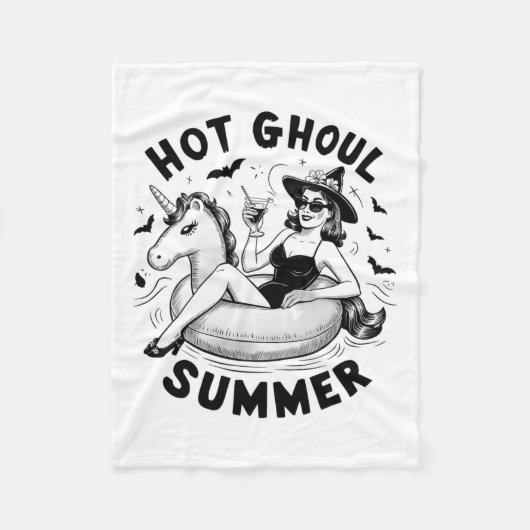 Hot Ghoul Summer Funny Halloween Outdoor Kostüme Fleecedecke (Vorderseite)