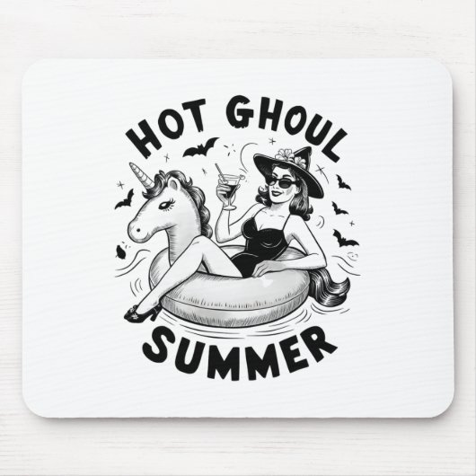 Hot Ghoul Summer Funny Halloween Outdoor Kostüme Mousepad (Vorne)