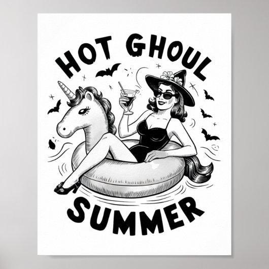 Hot Ghoul Summer Funny Halloween Outdoor Kostüme Poster (Vorne)