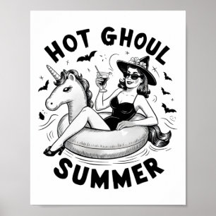 Hot Ghoul Summer Funny Halloween Outdoor Kostüme Poster