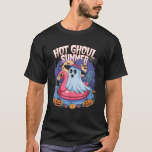 Hot Ghoul Summer Ghost Funny Halloween Geister Kin T-Shirt