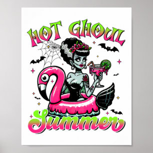Hot Ghoul Summer Halloween Beach Vibes Ästhetik Poster
