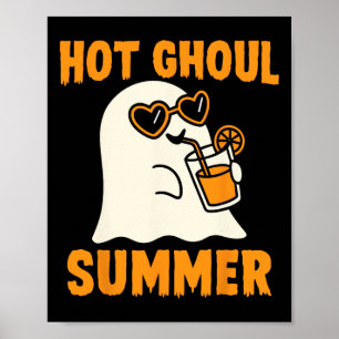 Hot Ghoul Summer Niedlich Funny Ghost Halloween Poster