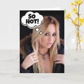 HOT GIRL FUNNY ÜBER HILLE BIRTHDAY BIG CARD FÜR IH KARTE (Gelbe Blume)