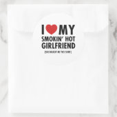 Hot-Girl Runder Aufkleber (Tasche)