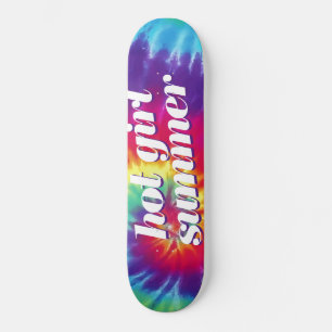 Hot Girl Summer Pink Blue Gefärbte Krawatte Skate Skateboard