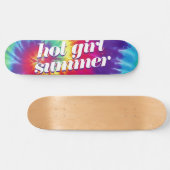 Hot Girl Summer Pink Blue Gefärbte Krawatte Skateb Skateboard (Horizontal)