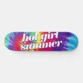 Hot Girl Summer Pink Blue Gefärbte Krawatte Skateb Skateboard (Horizontal)