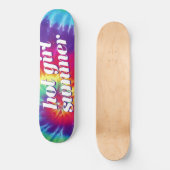 Hot Girl Summer Pink Blue Gefärbte Krawatte Skateb Skateboard (Vorderseite)