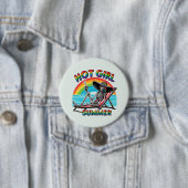 Hot Girl Summer Skeleton Retro Beach Design Button (Beispiel)