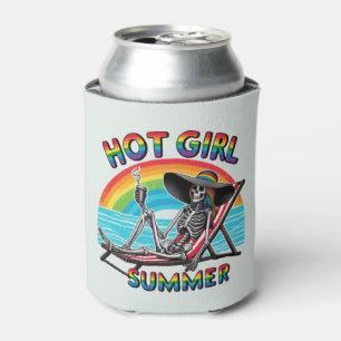 Hot Girl Summer Skeleton Retro Beach Design Dosenkühler