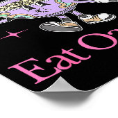 Hot Girls Eat Oatmeal Funny Design Poster (Ecke)