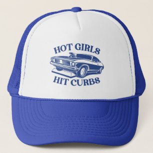 Hot Girls Hit Curbs - Blau Truckerkappe