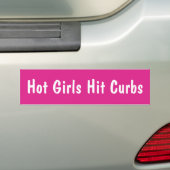 Hot Girls Hit Curbs Funny Meme Sarcastic Irony Car Autoaufkleber (Auf Auto)
