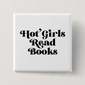 Hot Girls lesen Bücher Button (Vorderseite)