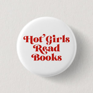 Hot Girls lesen Bücher Button