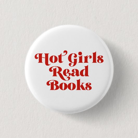 Hot Girls lesen Bücher Button (Vorderseite)
