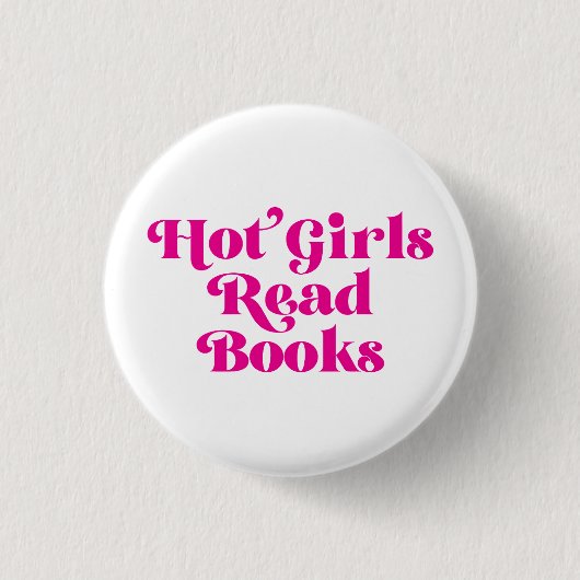 Hot Girls lesen Bücher Button (Vorderseite)