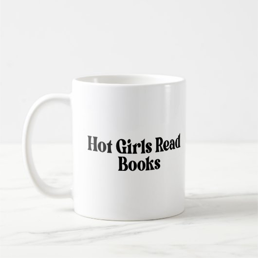Hot Girls lesen Bücher Kaffeetasse (Links)