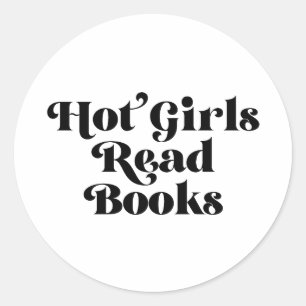 Hot Girls lesen Bücher Runder Aufkleber